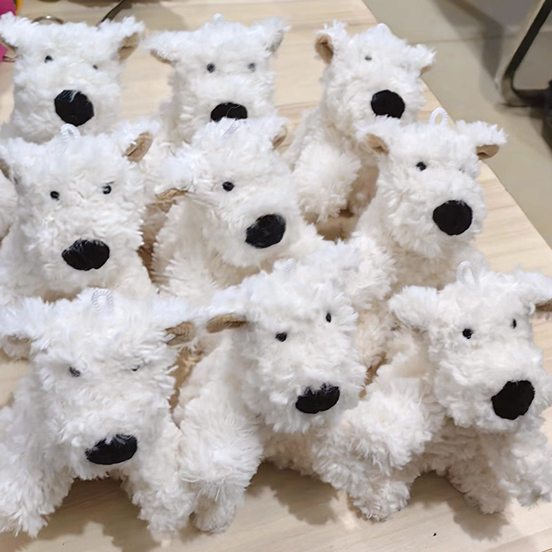 西高地の毛の犬のぬいぐるみの漫画のキーホルダーのペンダントの懐の車の装飾品のリュックサックの装飾のアイデアの贈り物|undefined