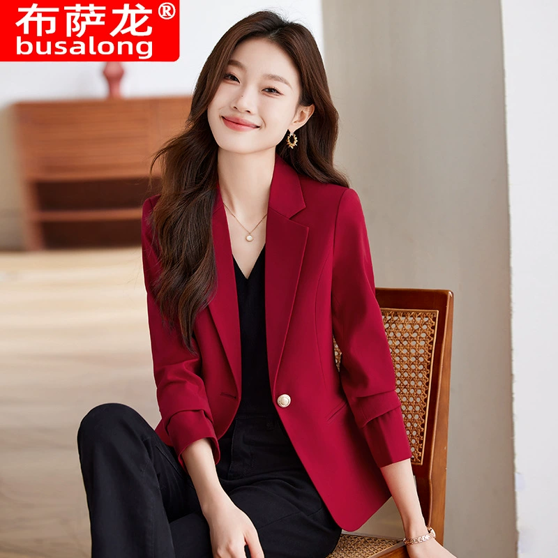 Новый женский профессиональный маленький костюм Busalong с длинными рукавами, официальная одежда, женская куртка, рабочая одежда 8223