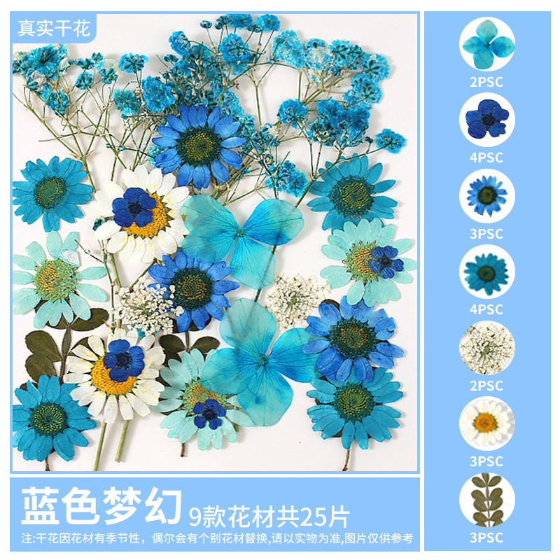 干花diy材料包永生花压花片押花草手工滴胶书签真花植物树叶标本|undefined