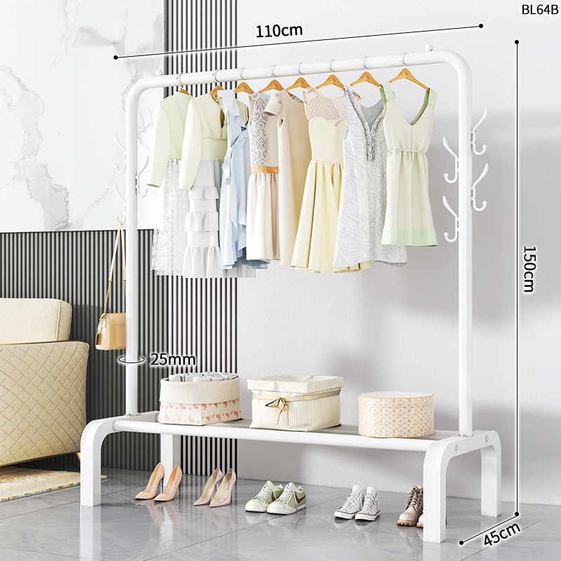 BL64B-25 원형 옷걸이 단극 6 후크 110 흰색