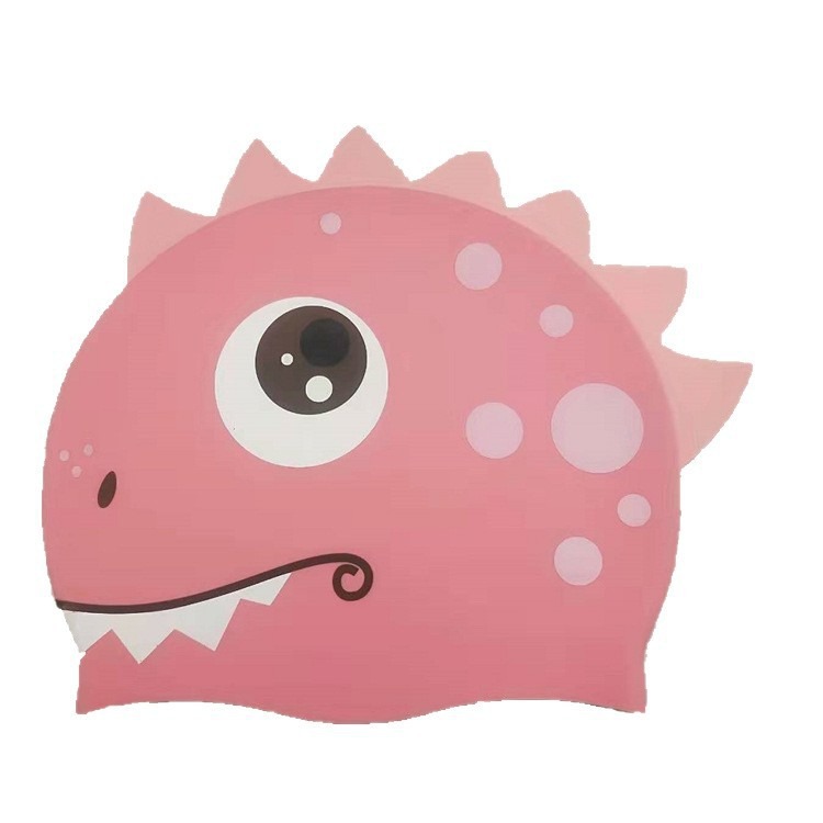 Gorro de Natación de Silicona Infantil Impermeable con Dibujos Animados