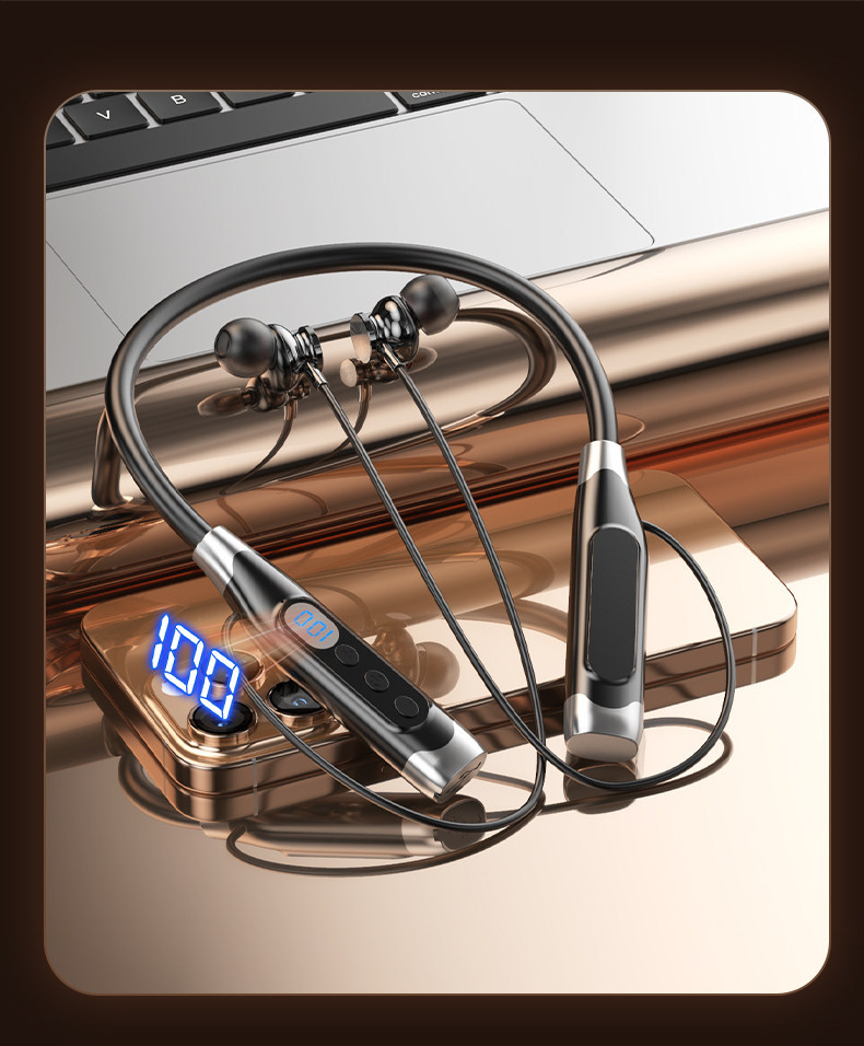 New neck-hanging Bluetooth headset 25, wireless live streaming, long battery life, karaoke ear-monitor, sports, card slot, high-definition music listening