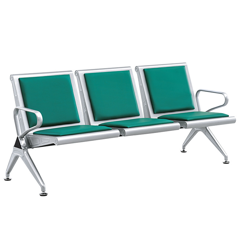 Silla triangular Yijiahao, silla de fila, silla de espera, silla de aeropuerto de tres plazas, silla de espera para hospitales, silla de asiento público con reposabrazos