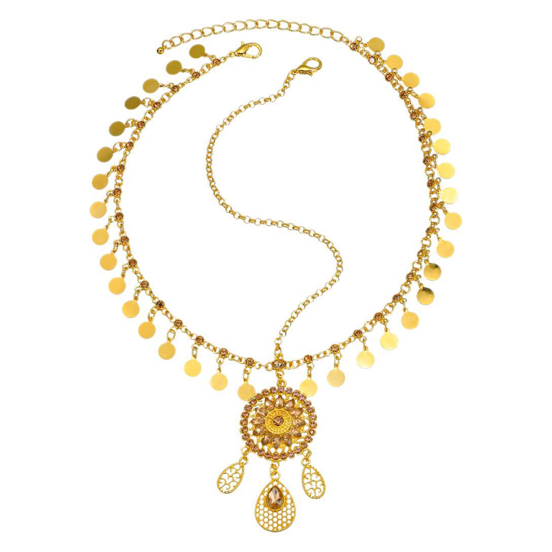 Golden hair accessory for bride with tassels