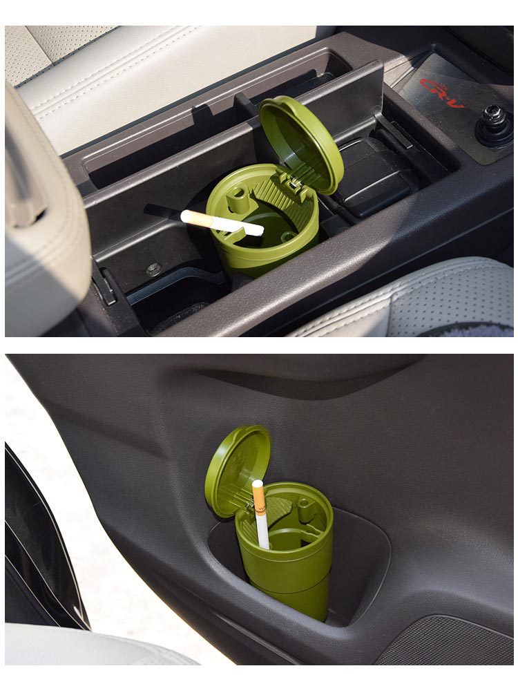 Factory supply high temperature resistant flame retardant PBT car ashtray large capacity home car dual-use car ashtray wholesale