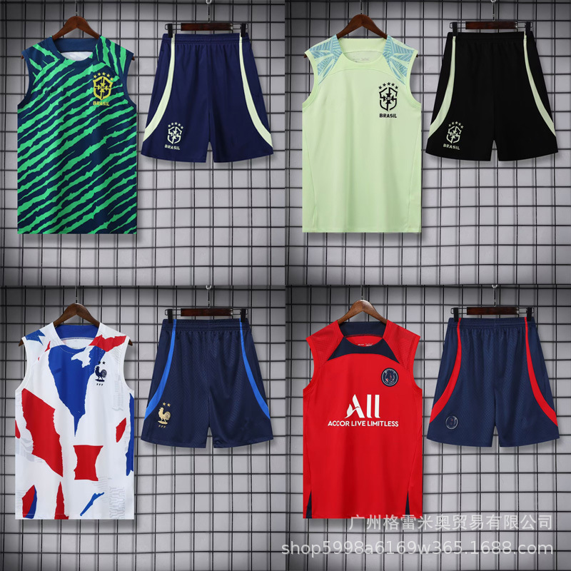 25-26 Big Club Football Club National Team Popular Jersey Vest France Brazil Paris Football Uniform
