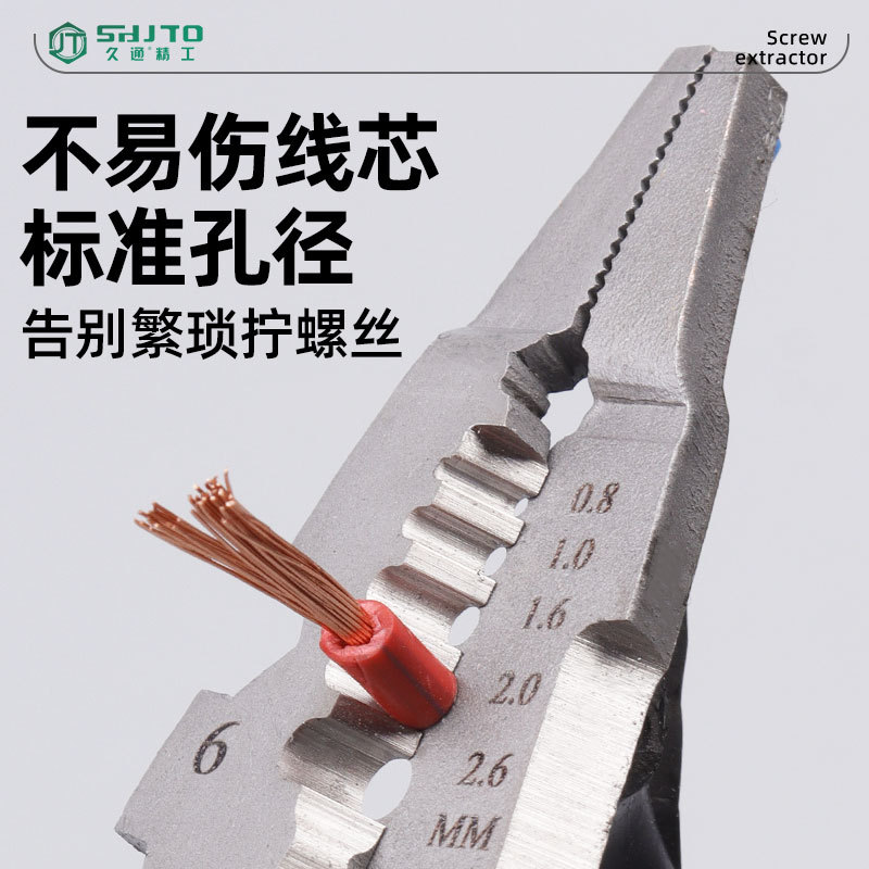 Ventas de fábrica al por mayor pinzas de punta multifuncional cortar electricista doméstico pinzas de piel pinzas plegables pinzas de alambre