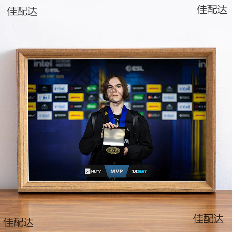 △ Cs2 Green Dragon Team Cologne Mvp Donk God-Like Appearance Merchandise Fan Collection Desktop Photo Frame Display Gift