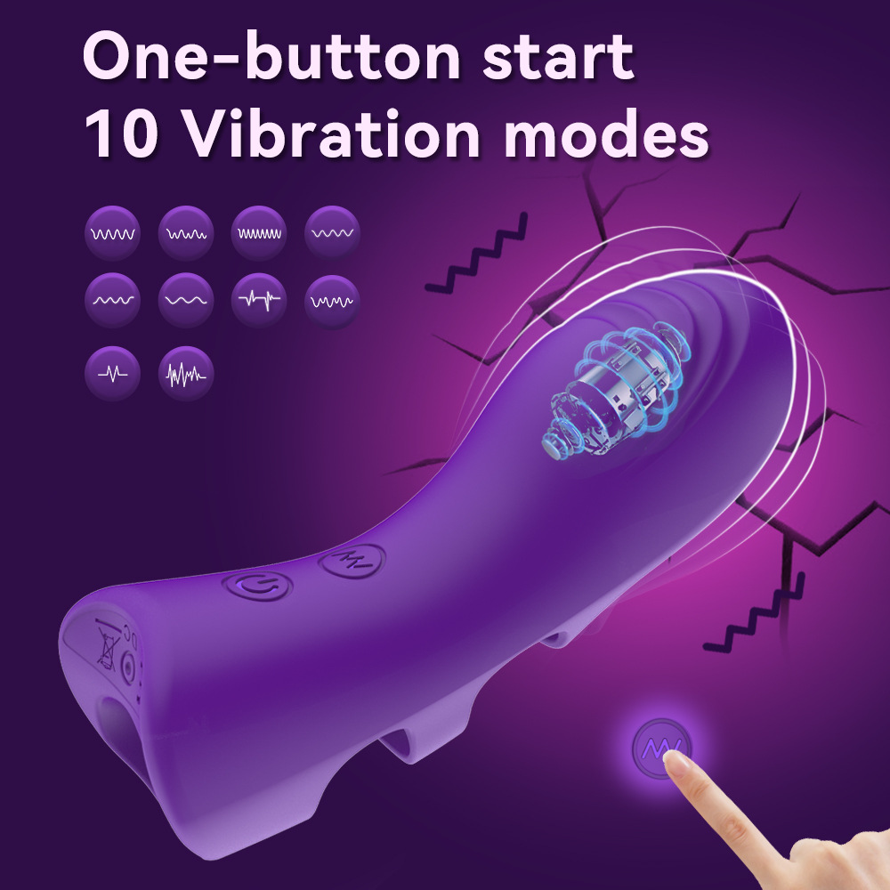 Star Shine Silikon-Vibrator mit 10 Frequenzen, Flirt- und Massagefunktion für Paare, Fingerhülle (Großhandel)_voghion.com