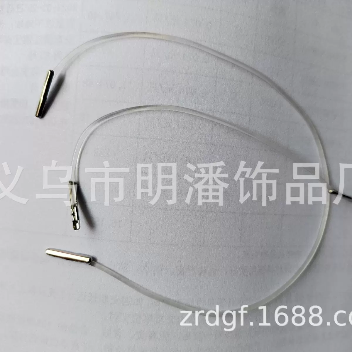 厂家供应1.5mm透明皮绳两头卡扣包装挂绳 鱼线皮绳透明绳扣包装绳