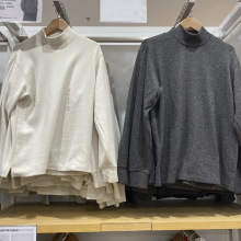 2024秋冬男装女装休闲保暖德绒打底衫摇粒绒高领套头衫T恤469949