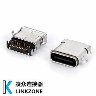 USB 3.1 TYPE-C 24PIN��ˮĸ�� ����1.4mm DIP+SMT ֱ��L=9.65mm