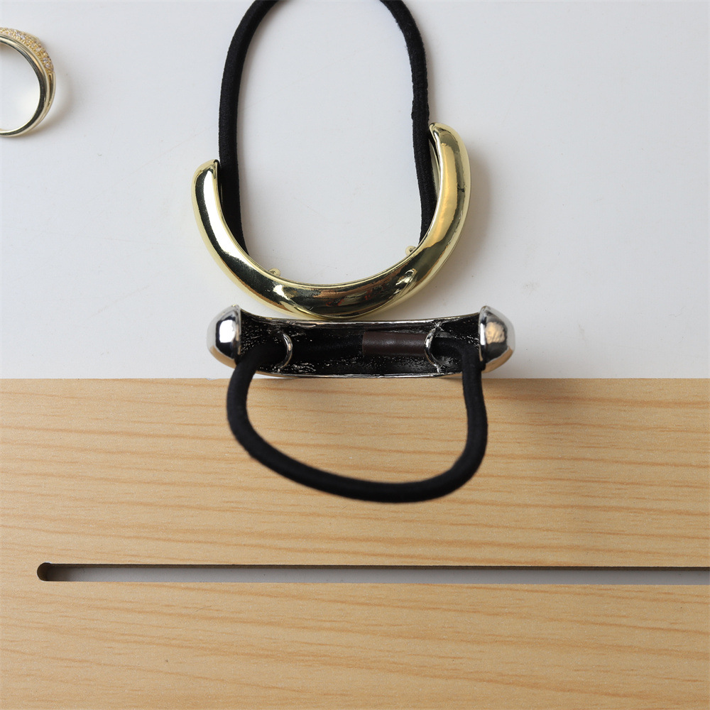 11g Weight Hair Tie Hair Accessories Type 1 Piece Quantity Holiday, Daily Occasion Alloy Material Color Block Pattern Women's Gender Simple Style Style Women's Simple Style Color Block Alloy Hair Tie 4