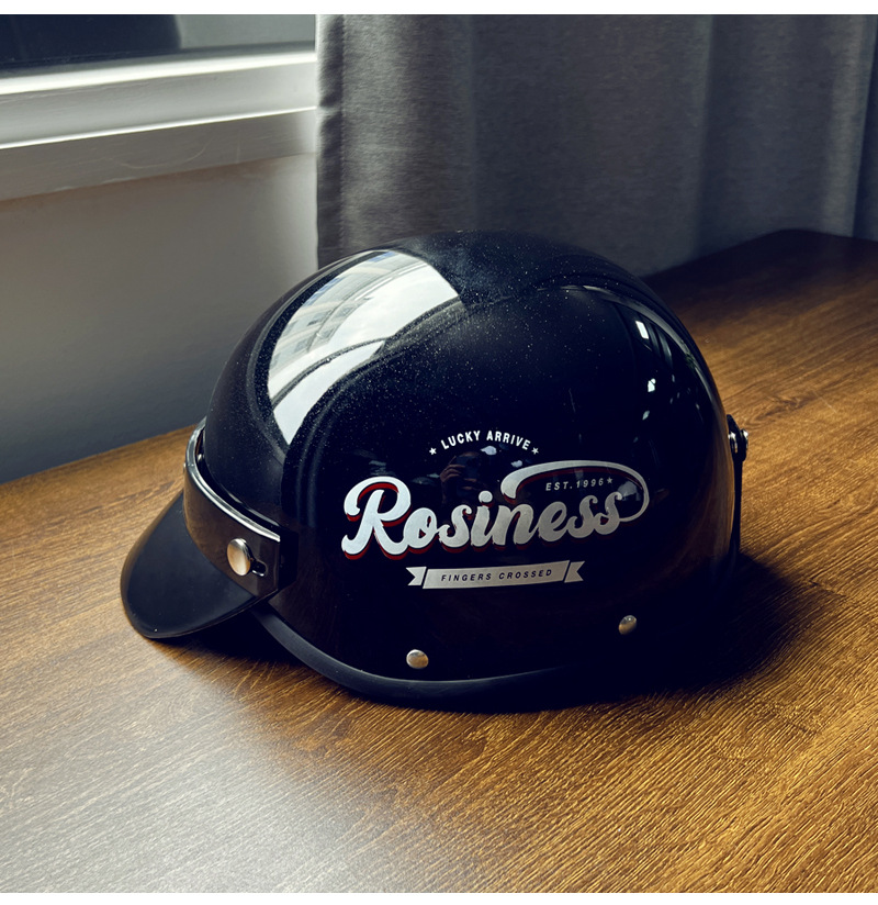 Suitable for 3C Certified Retro English Trendy Electric Vehicle Helmets for Men and Women, New Simple Half Helmets for Summer Protection