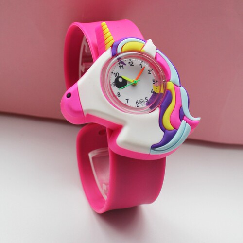 Factory's foreign trade best-selling animal anime children's watch, pat-pat watch, cartoon kindergarten elementary school silicone pat-pat ring