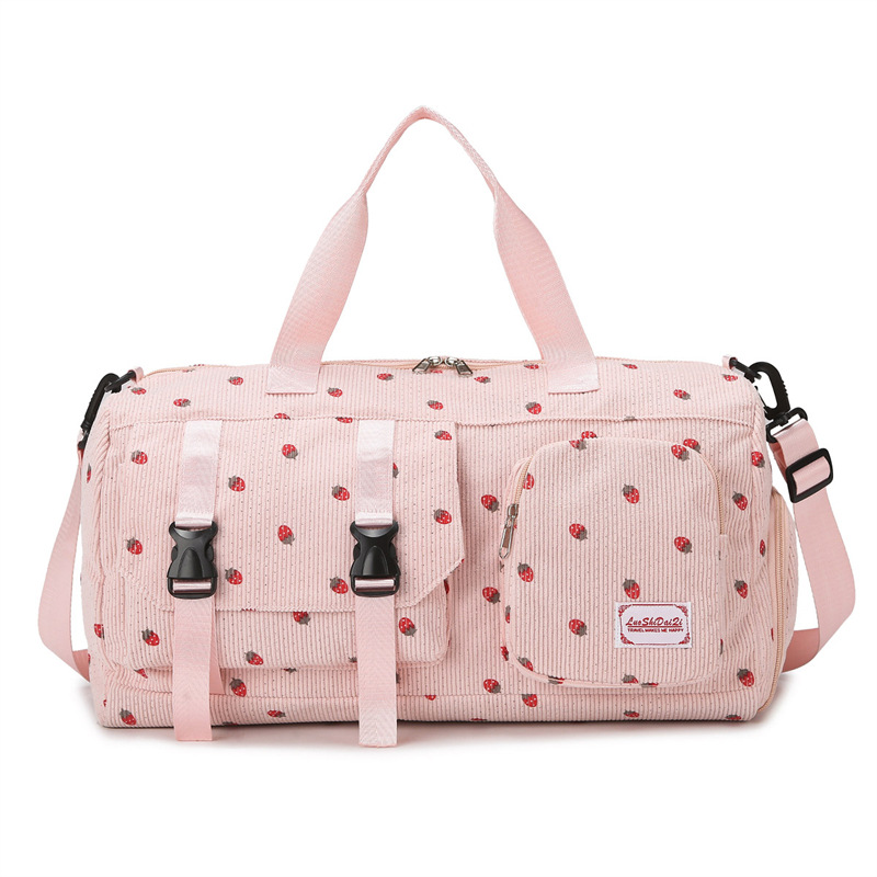 Bolsa de viaje transfronteriza portátil plegable para viajes cortos, bolsa de fitness ligera de gran capacidad, bolsa de fresa image 12