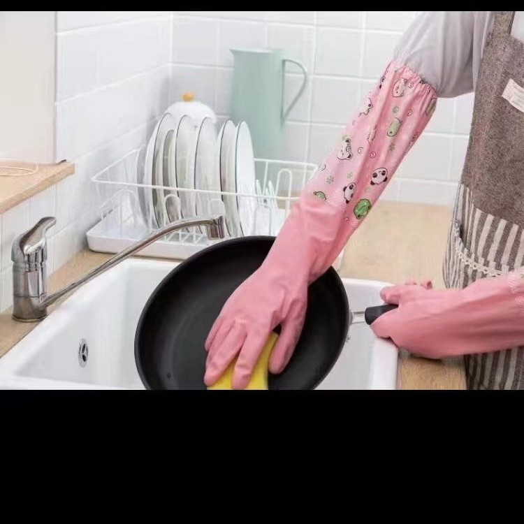 Luvas de lavar louça impermeáveis grossas com forro polar_voghion.com