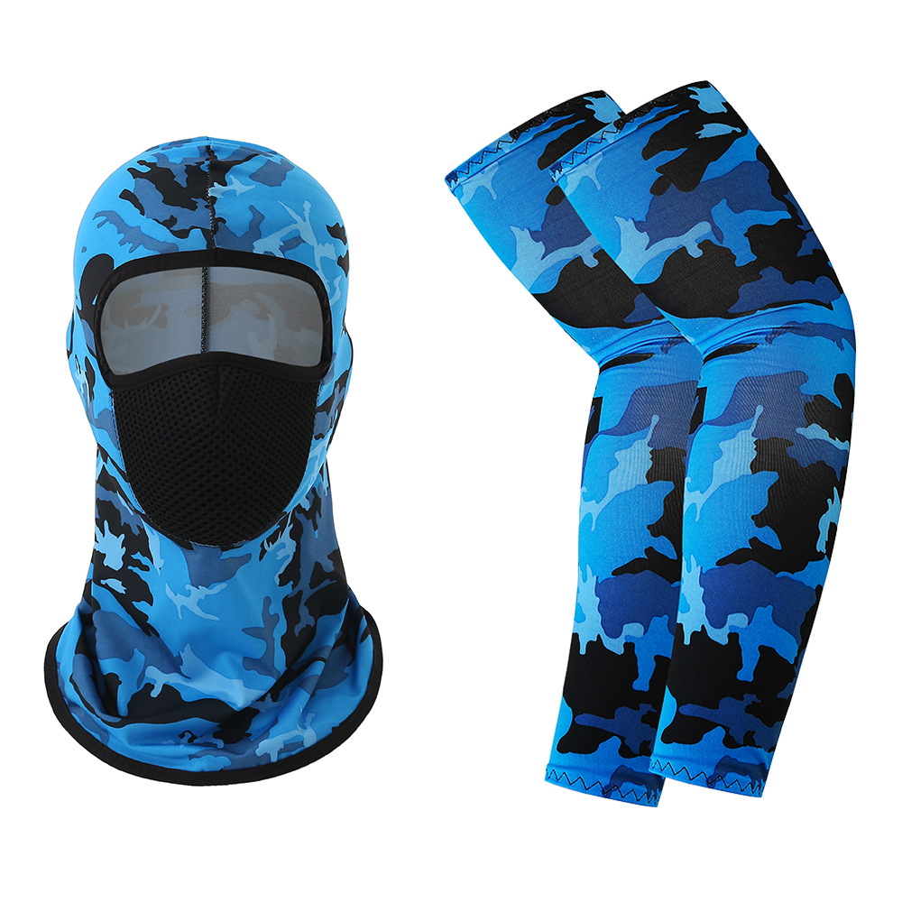 38+ 메쉬 후드 위장 사파이어 블루