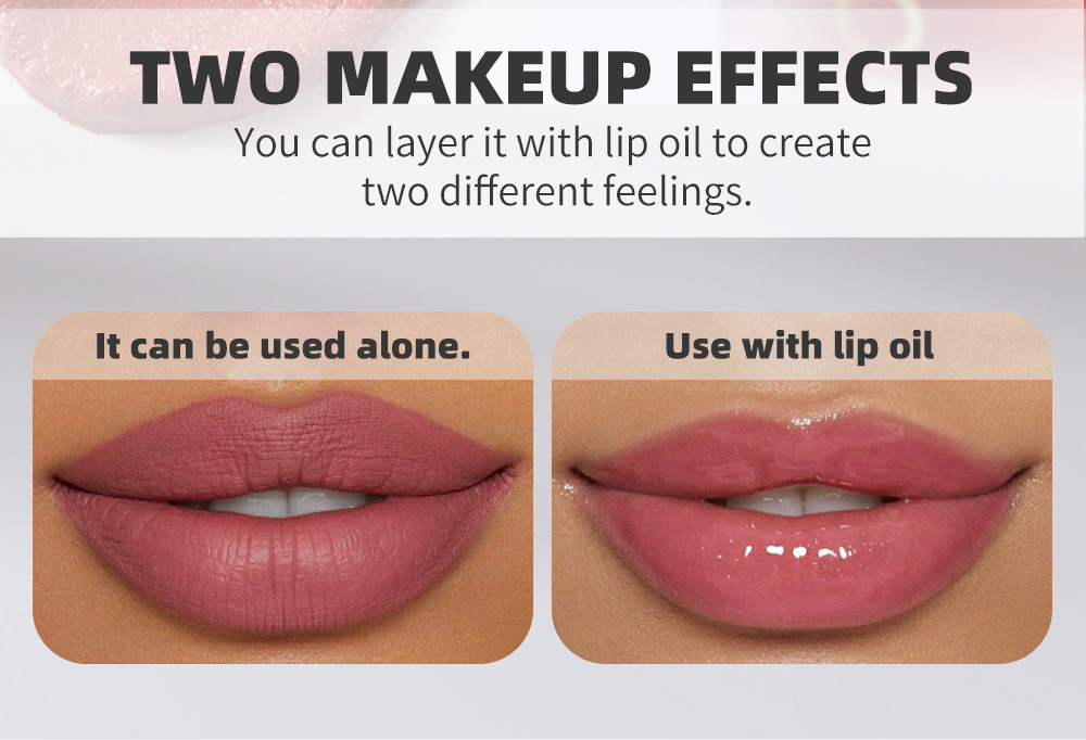 YOUNG VISION Matte lip gloss, velvet, non-stick, 6 colors available, liquid lipstick lip gloss Item Picture
