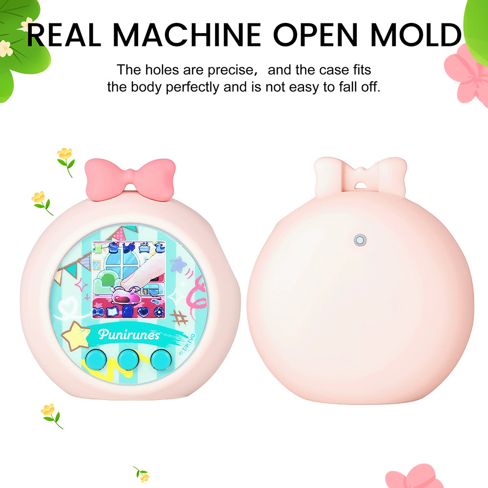 Funda de Silicona para Mascota Virtual Punirunes, Decorativa con Lazo