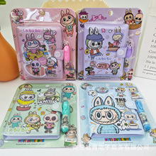 E001拉布布带笔小本卡通外贸LABUBU迷你手账本创意可爱手账本跨境