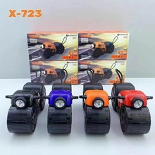 跨境新款X-723摩托车蓝牙音箱户外手电筒低音炮桌面创意插卡音响