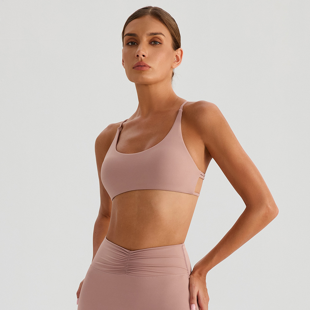 Nuevo verano correr acondicionamiento físico elevar las caderas pantalones cortos ropa de mujer belleza espalda nube sensación abrasión cabina de belleza espalda sujetador deportivo
