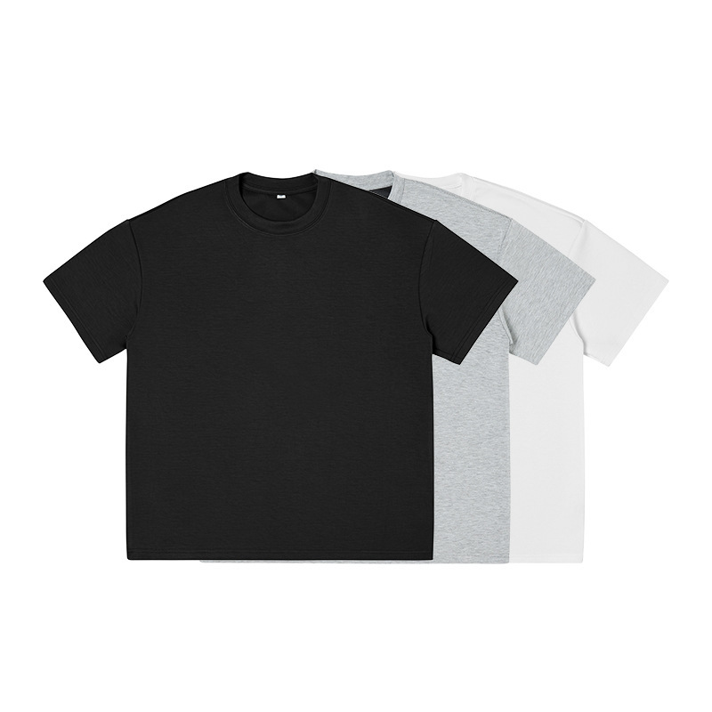 Service Daole X Neverules 320g Heavy Solid Color Anti-wrinkle Cool TEE Loose Short Sleeve T-shirt T8350