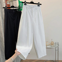 实拍2025秋季新品半松紧腰大码高腰气球裤女休闲裤洋气百搭香蕉裤