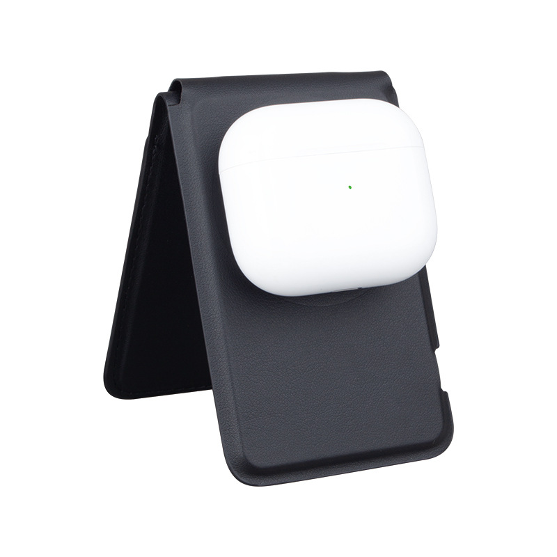 Funda explosiva, multifuncional, portátil, adecuado para Apple Watch, auricular, soporte para teléfono móvil, funda para tarjeta plegable magnética, cargador inalámbrico