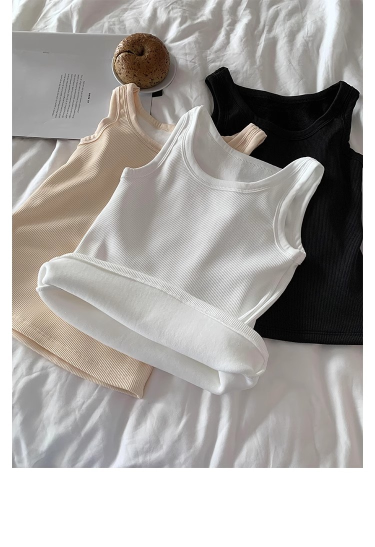 Super Soft Velvet Wide-shouldered Vest For Women, Warm And Hot Autumn And Winter Inner Layering, Slim Fit Top 11 O1CN010f10BH1gdAJv2xXHm !!2220684684164 0 cib