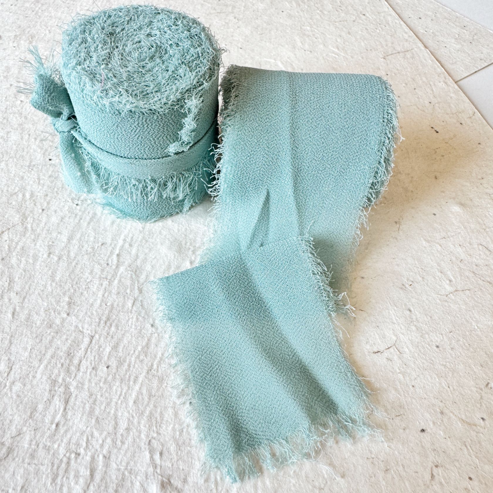 INS deshilachado gasa cinta ramo de la boda borla cinta arco decoración hilo de nieve tira de tela de seda