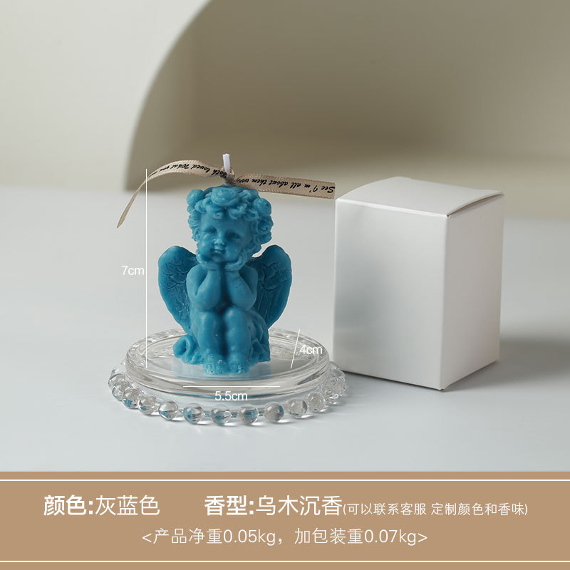 小天使香薰蜡烛浪漫创意生日伴手礼香氛桌面装饰摆件跨境造型蜡烛|undefined