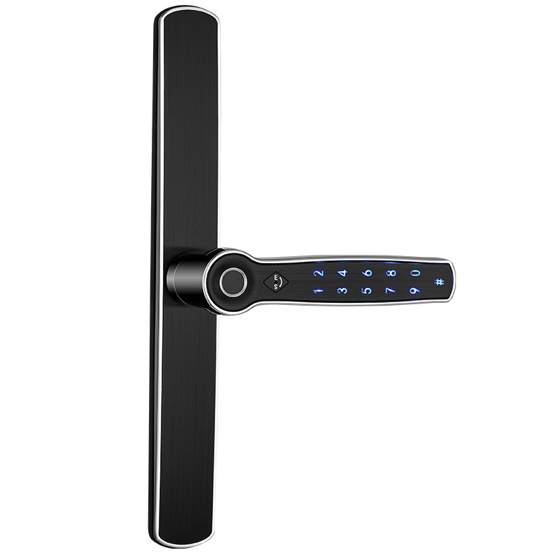 锁神跨境批发断桥铝指纹密码锁推拉平开移门锁木门家用智能指纹锁