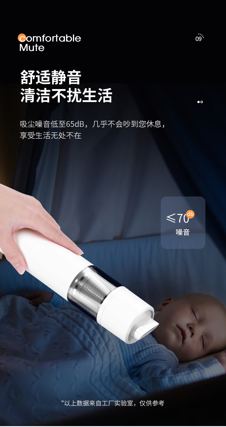 Multifunctional Wireless Vacuum Cleaner with High Suction Power, Suitable for Car and Home Use, All-In-One Portable Dust and Mite Removal Device