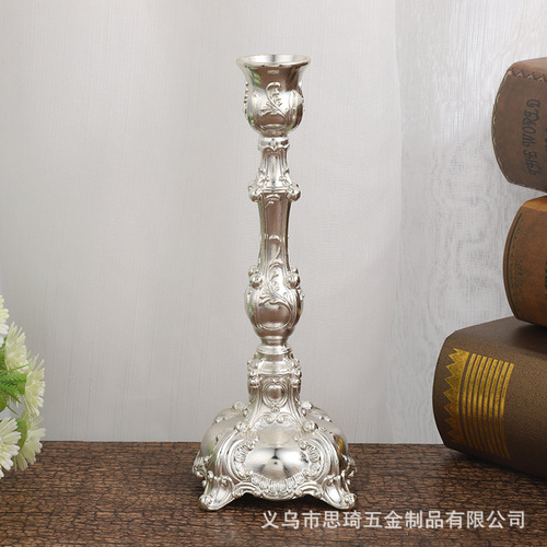 Manufacturer's new European style retro zinc alloy candle holder ornaments hotel home crafts candle holder