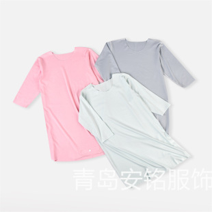 Children's pajamas modal thin long sleeve suit boys and girls home wear spring and autumn baby sleeping bag