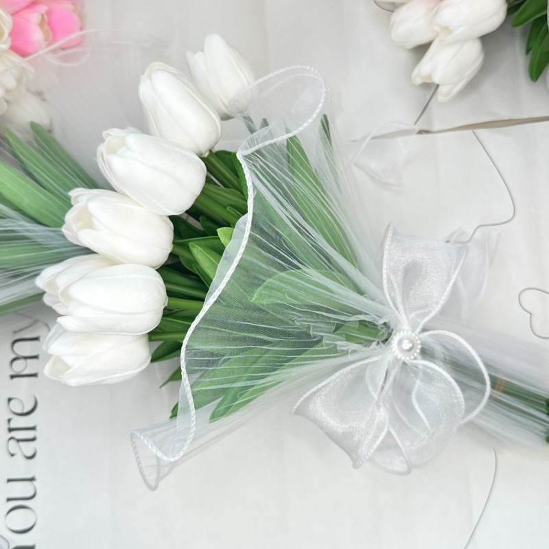 郁金香手捧花花假花领证情人节韩式婚礼新娘影楼拍照道具