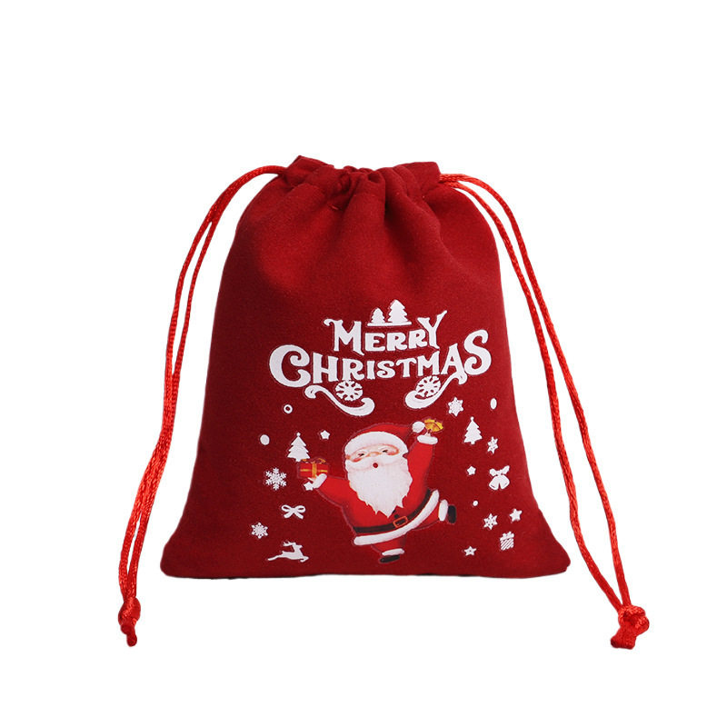 ジュエリーバッグクリスマスベルベット巾着バッグカスタムクリスマスベルベットバッグ小さなマイクロファイバーウェンタン巾着ベルベットバッグ|undefined