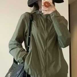 冰丝防晒衣女夏2026新款户外运动防紫外线薄款透气开衫防晒服外套