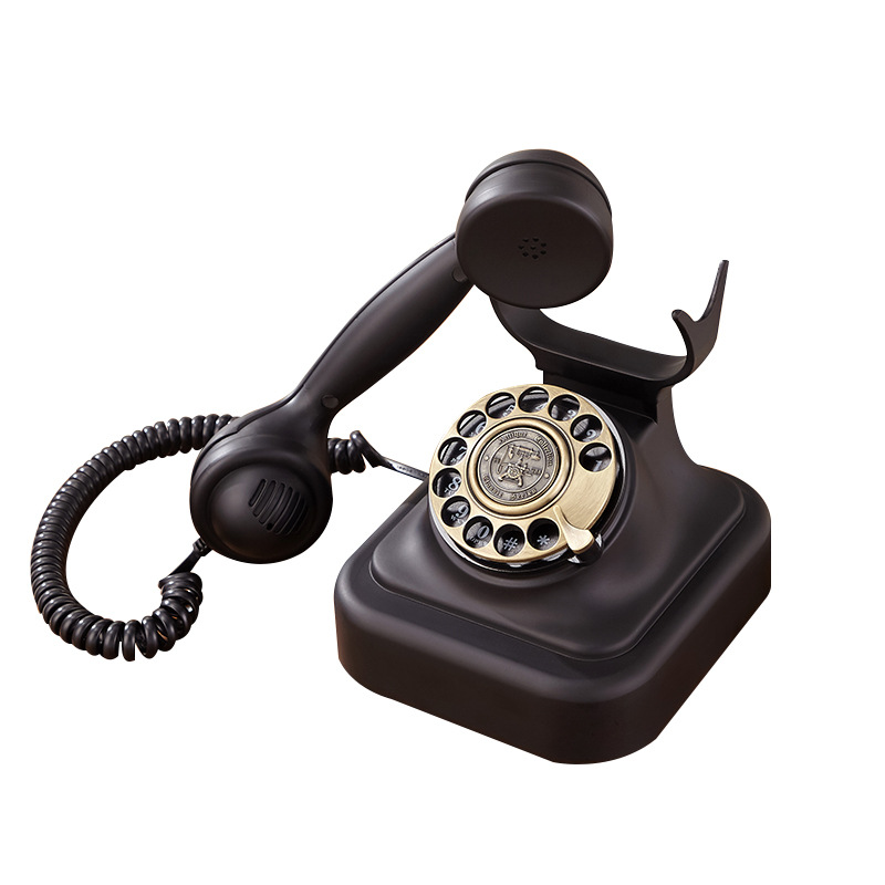 Paramount 1928 de estilo europeo antiguo teléfono retro giratorio dial teléfono fijo Hotel en casa teléfono fijo de lujo
