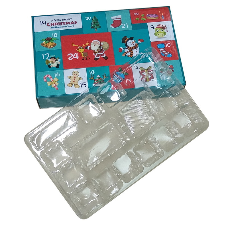 跨境减压圣诞盲盒包装彩盒吸塑圣诞盲盒包材中性彩盒包装