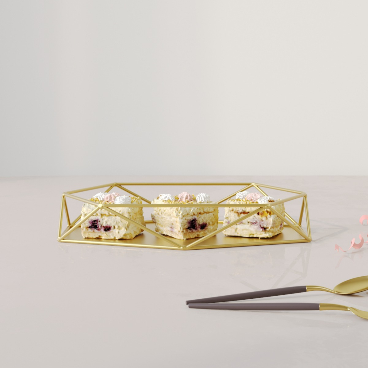 Decoración de postre estante de exhibición decoración de comida fría europea mesa de té pancake image 5