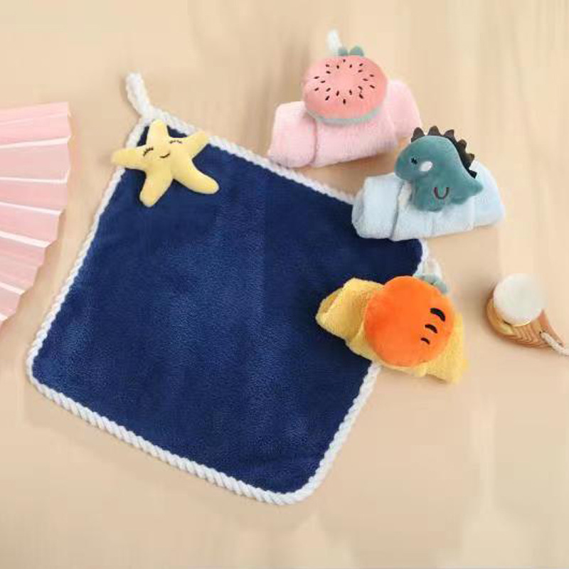 サンゴのぬいぐるみの星の手拭きは台所のトイレの子供の手拭きの柔らかい吸水の雑巾をかけることができます。|undefined