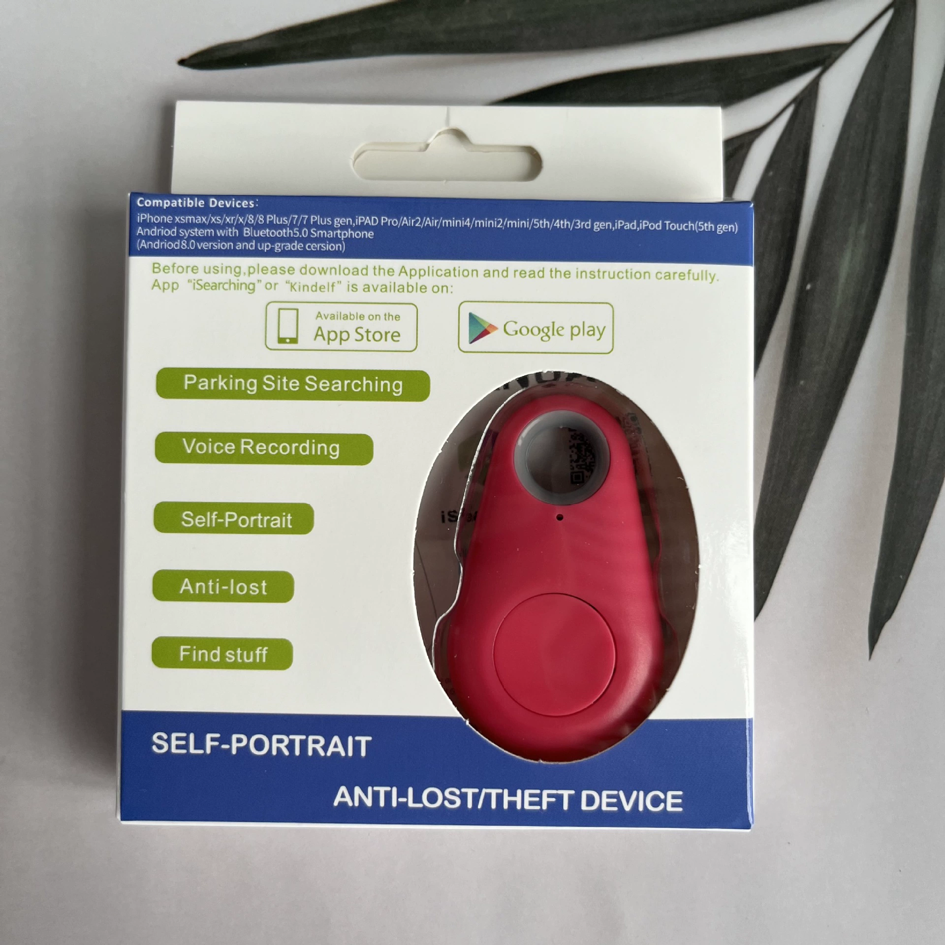 Умное Bluetooth устройство против потери, чтобы найти, двухсторонний брелок, потеря позиций, будильник, Bluetooth против кражи