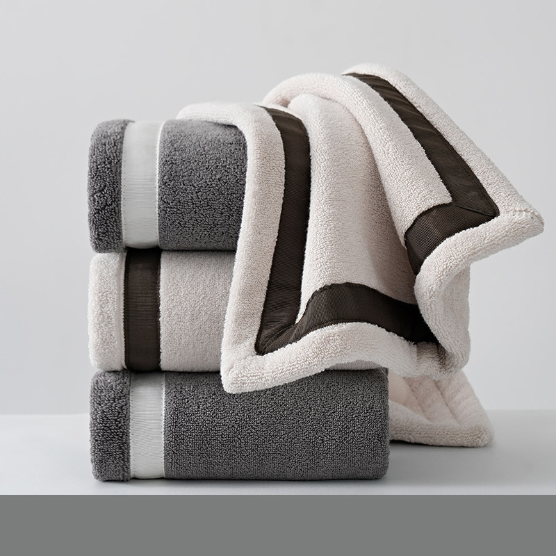 Antibacterial cotton dry bath towel for home use