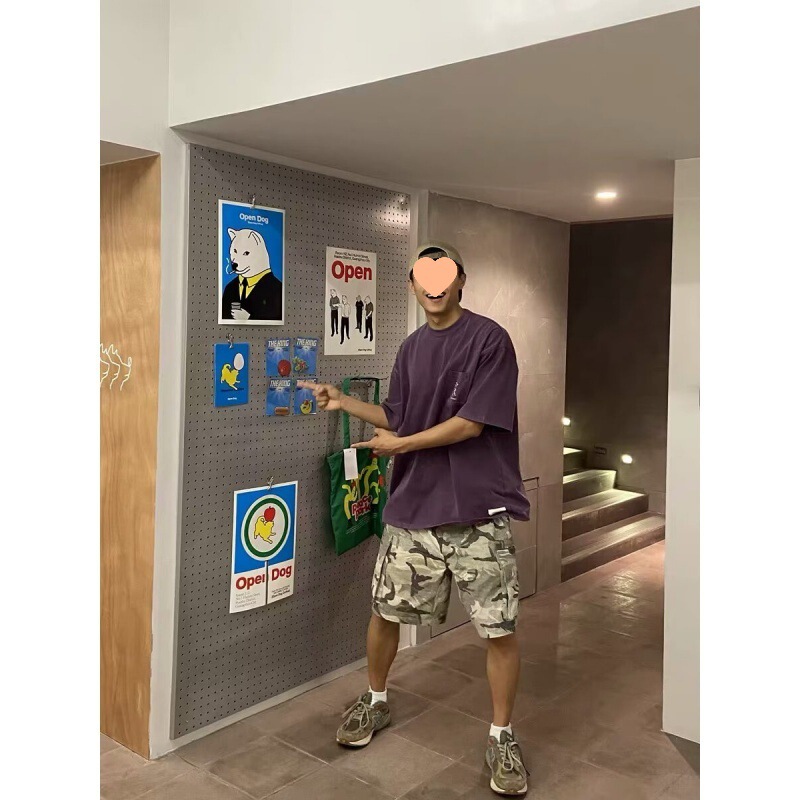 American Retro Camouflage Style Pleated Cargo Shorts for Men and Women, New Summer Trendy Brand Loose Military-Style Knee-Length Shorts