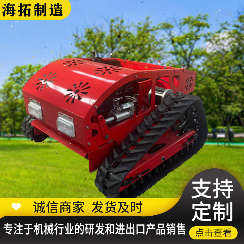 园林庭院小型遥控割草机 履带式草坪机 现货除草机公园道路除草用