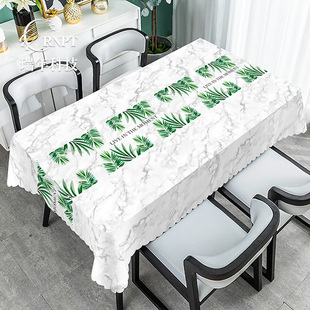 Factory direct Nordic simple tablecloth European-style tea table tablecloth waterproof and oil-proof dining tablecloth PVC plastic tablecloth