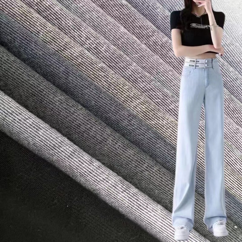 10 non-elastic denim fleece twill bright light non-fading Denim fabric imitation Tencel feel in stock supply